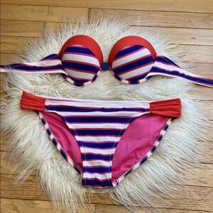NWOT striped bikini swimsuit